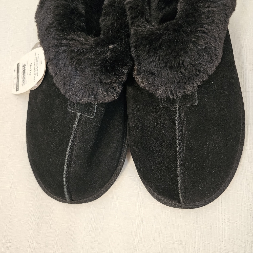 Nwt Secret Treasures 9-10 Suede Faux Fur Slippers - Picture 7 of 8